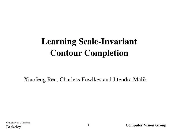 learning scale invariant contour completion