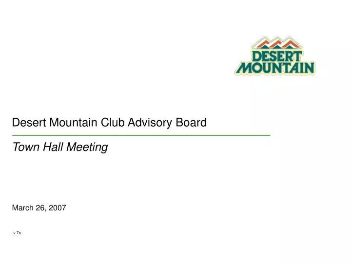 desert mountain club advisory board