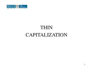 thin capitalization