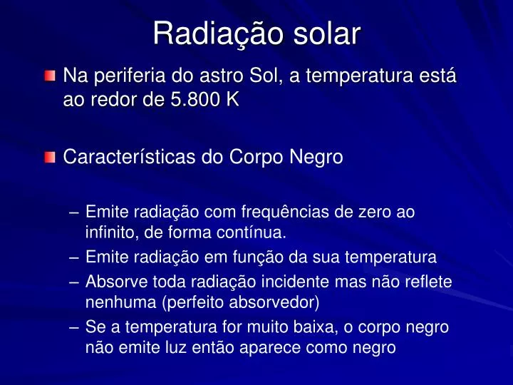 Ppt Radia O Solar Powerpoint Presentation Free Download Id