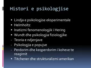 histori e psikologjise