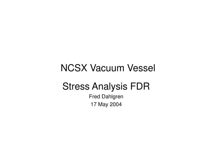ncsx vacuum vessel