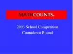 MATH COUNTS  - slide 1