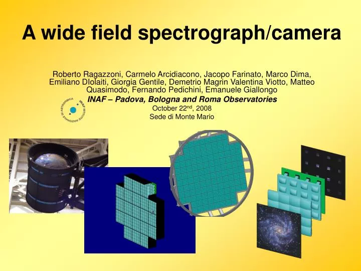 a wide field spectrograph camera