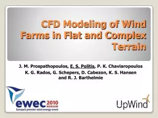 CFD Modeling of Wind Farms in Flat and Complex Terrain