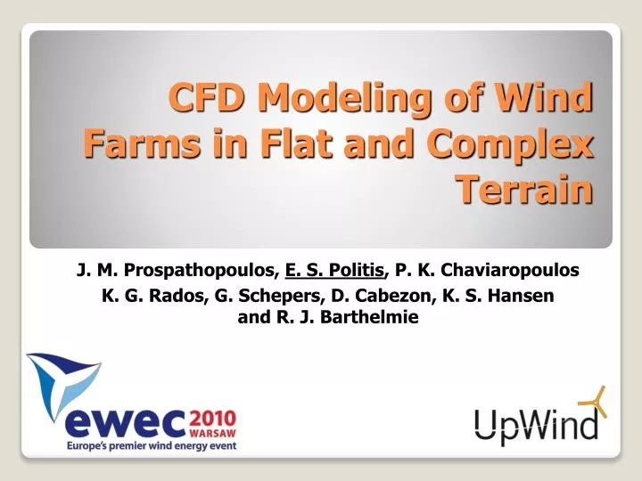 cfd modeling of wind farms in flat and complex terrain