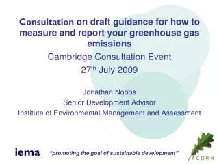 Consultation on draft guidance for how to measure and report your greenhouse gas emissions