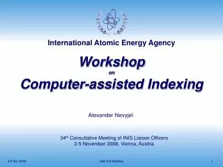 Workshop on Computer-assisted Indexing