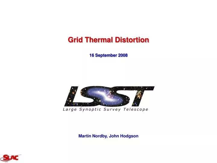 grid thermal distortion 16 september 2008