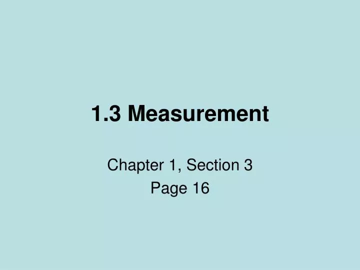 1 3 measurement