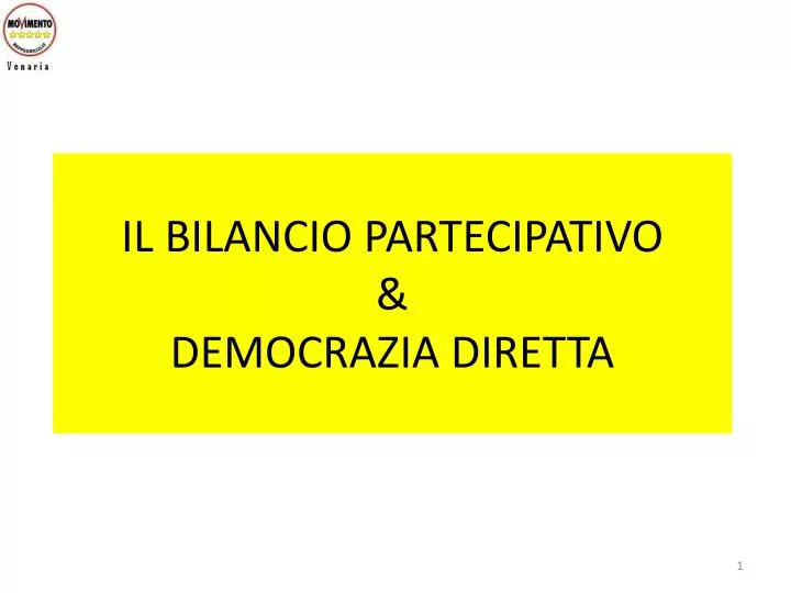 il bilancio partecipativo democrazia diretta