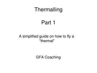 Thermalling Part 1