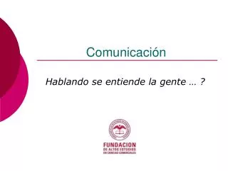 comunicaci n