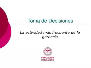 toma de decisiones