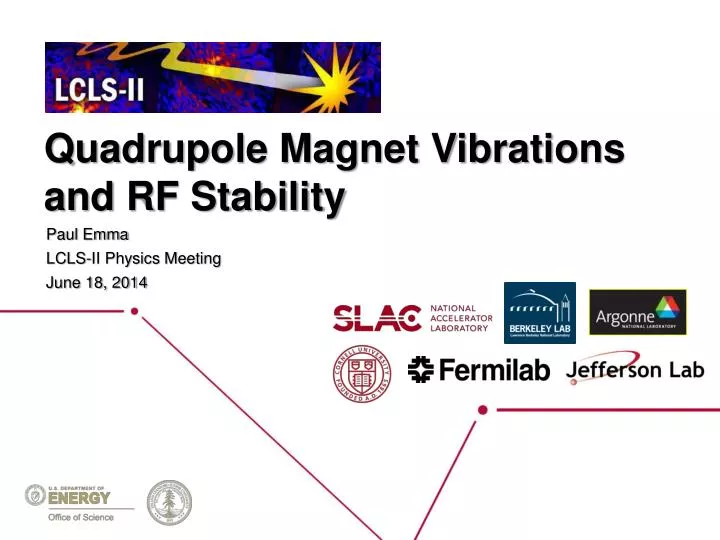 quadrupole magnet vibrations and rf stability