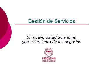 gesti n de servicios