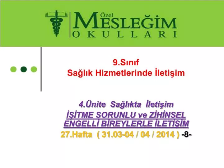 9 s n f sa l k hizmetlerinde leti im