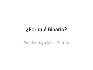 por qu binario
