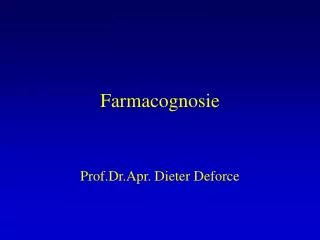 farmacognosie