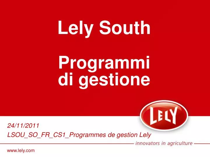 lely south programmi di gestione