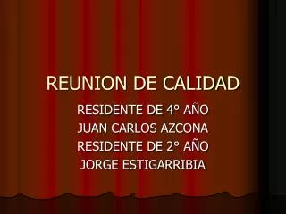 reunion de calidad