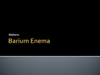 Barium Enema