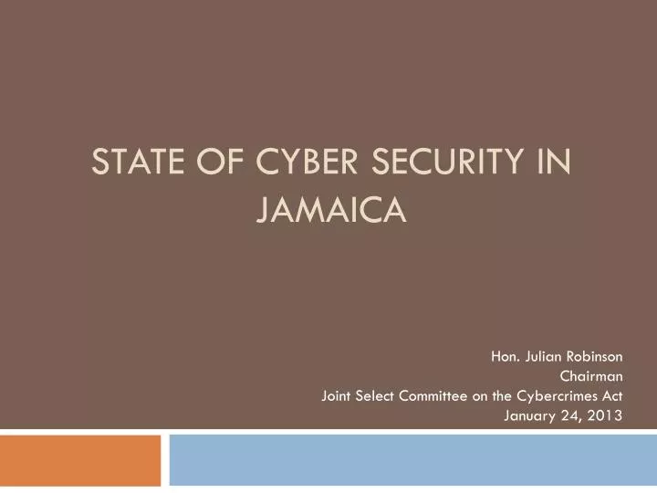 state of cyber security in jamaica
