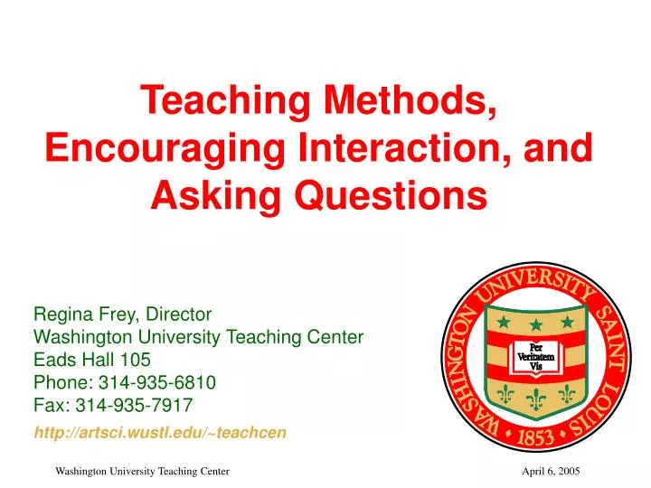 teaching methods encouraging interaction and asking questions