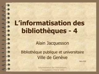 l informatisation des biblioth ques 4