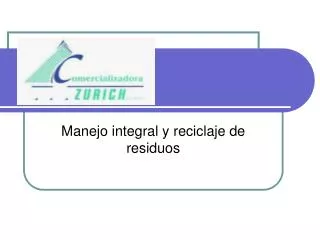 manejo integral y reciclaje de residuos