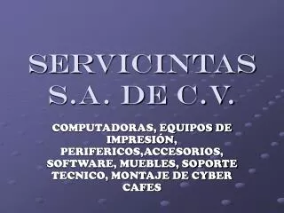 servicintas s a de c v