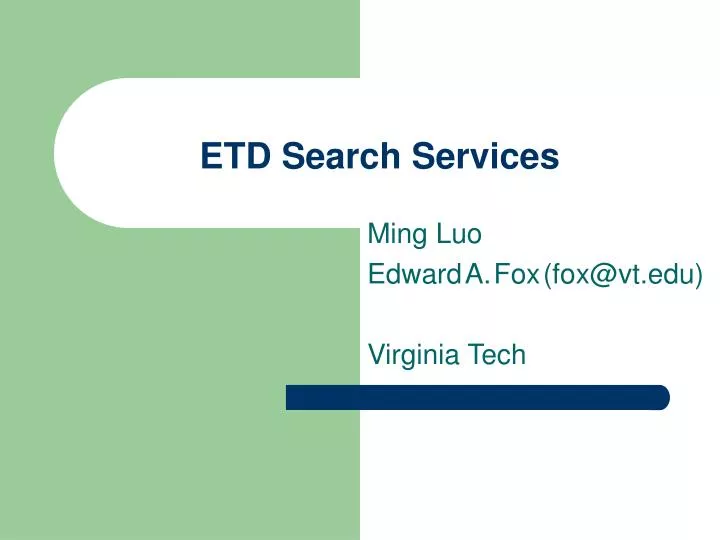 etd search services