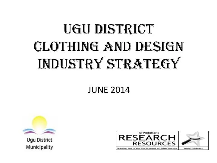 ugu district clothing and design industry strategy