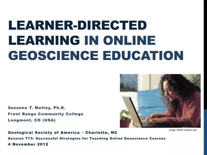 learner directed learning in online geoscience education