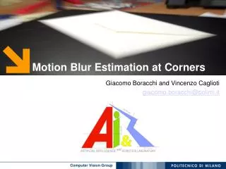 Motion Blur Estimation at Corners