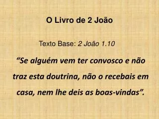 o livro de 2 jo o