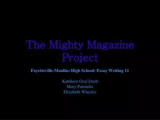The Mighty Magazine Project