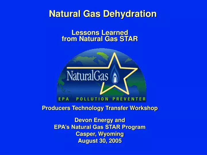 natural gas dehydration