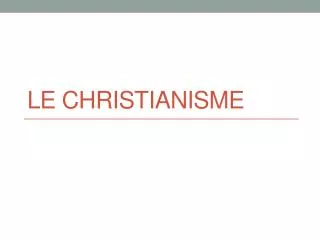 le christianisme