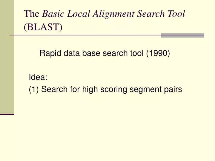 the basic local alignment search tool blast