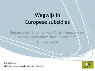 wegwijs in europese subsidies
