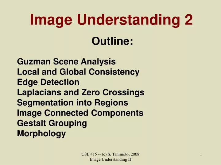 image understanding 2