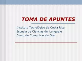 toma de apuntes