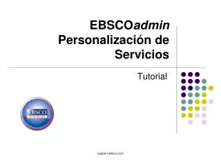 ebsco admin personalizaci n de servicios