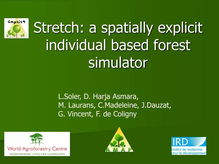 stretch a spatially explicit individual based forest simulator