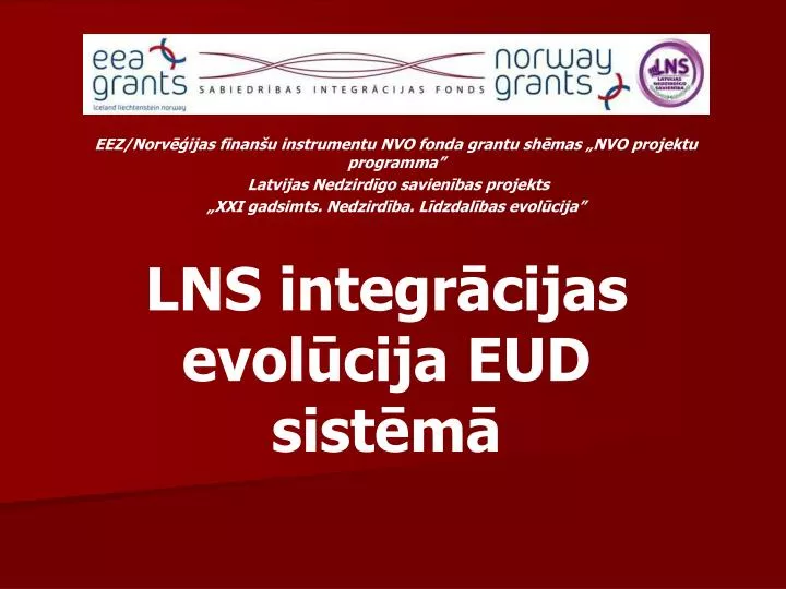 lns integr cijas evol cija eud sist m