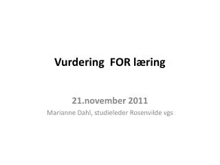 vurdering for l ring
