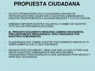 propuesta ciudadana