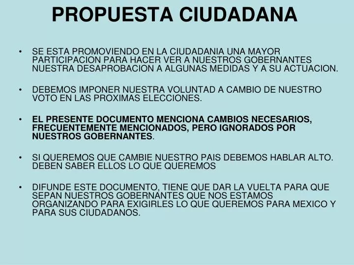 propuesta ciudadana