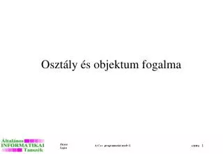 oszt ly s objektum fogalma